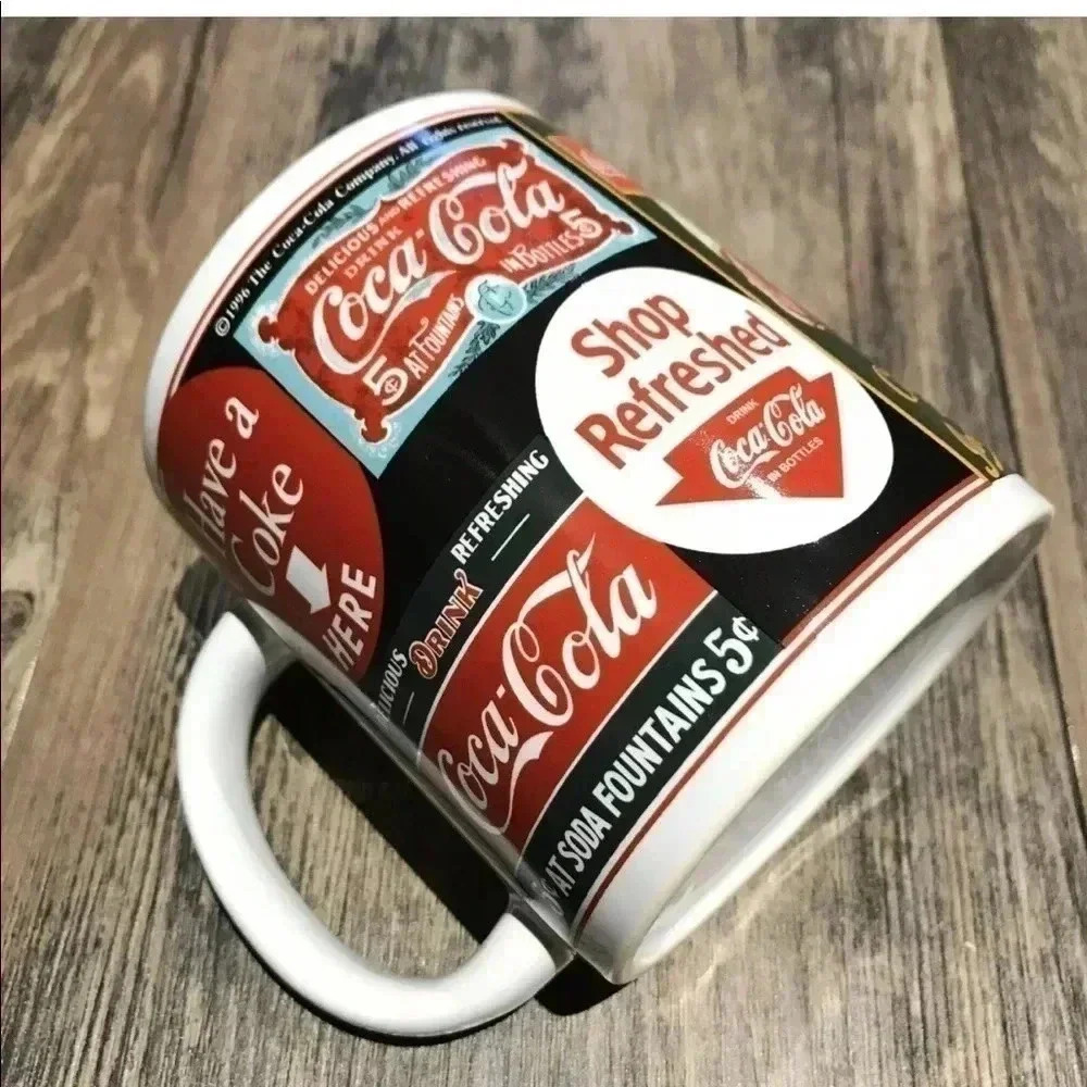 Vintage 2003 Coca-Cola Graphic Mug Retro Coke Sign Art Collector’s Coffee Decor - Picture 5 of 6